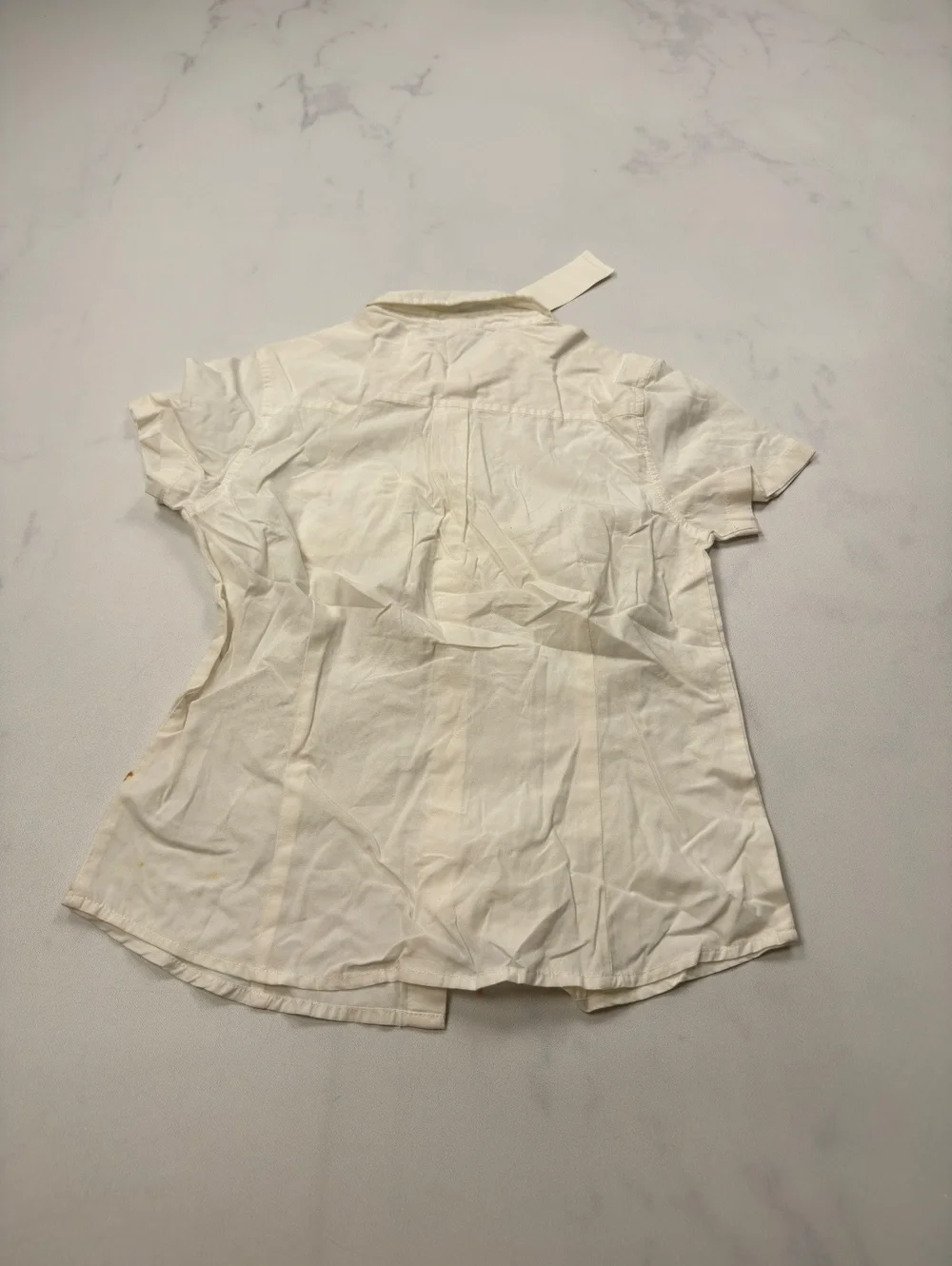 Gap Kids Button-Up Cream Classic Vintage Preppy Shirt - Boys M